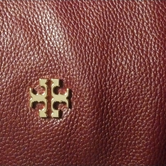 Tory Burch Burgundy Chelsea Chain Hobo Large Tote Imperial Garnet Purse/Bag - Picture 7 of 12